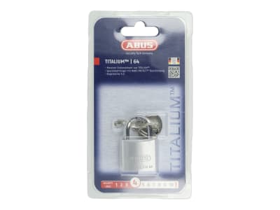 ABUS Vorhangschloss Titalium 64TI/30 Kellerschloss, Spezial-Aluminium, gehärteter Stahlbügel, ABUS-Sicherheitslevel 4