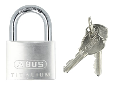 ABUS Vorhangschloss Titalium 64TI/30 Kellerschloss, Spezial-Aluminium, gehärteter Stahlbügel, ABUS-Sicherheitslevel 4