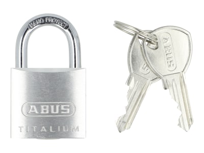 ABUS Vorhangschloss Titalium 64TI/40 Torschloss, Spezial-Aluminium, gehärteter Stahlbügel, ABUS-Sicherheitslevel 6