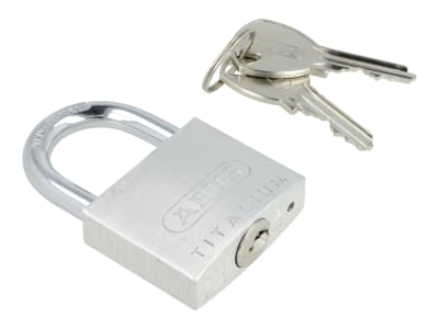 ABUS Vorhangschloss Titalium 64TI/40 Torschloss, Spezial-Aluminium, gehärteter Stahlbügel, ABUS-Sicherheitslevel 5