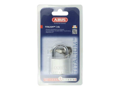 ABUS Vorhangschloss Titalium 64TI/40 Torschloss, Spezial-Aluminium, gehärteter Stahlbügel, ABUS-Sicherheitslevel 5