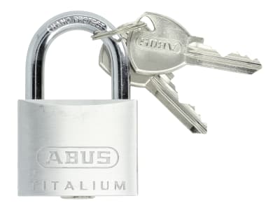 ABUS Vorhangschloss Titalium 64TI/40 Torschloss, Spezial-Aluminium, gehärteter Stahlbügel, ABUS-Sicherheitslevel 5