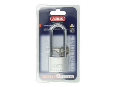 ABUS Vorhangschloss Titalium 64TI/40HB63 Kellerschloss, Spezial-Aluminium, gehärteter Stahlbügel, ABUS-Sicherheitslevel 5