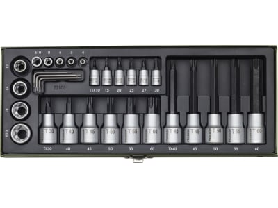 Proxxon Steckschlüsselsatz 1/4 "; 1/2 " 29-teilig, 23103 Proxxon Steckschlüsselsatz 1/4 "; 1/2 " 29-teilig, 23103
