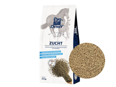 DERBY® Zucht zur Deckung des erhöhten Nährstoffbedarfs bei Zuchtstuten, Deckhengsten und Fohlen 25 kg Sack DERBY® Zucht zur Deckung des erhöhten Nährstoffbedarfs bei Zuchtstuten, Deckhengsten und Fohlen 25 kg Sack