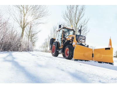 kugelmann Schneepflug "VS" Höhe Schild 74 cm mit klappbaren Flügeln und Drehklappen