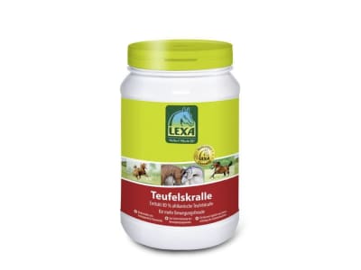 Lexa Teufelskralle mit Wirkstoffen für den Bewegungsapparat von Pferden 1 kg Dose