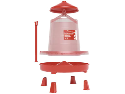 GALLUTEC Futterautomat 8,0 kg; 9,6 l mit Standfüßen und Aufhängung, Kunststoff (lebensmittelecht), für Hühner, Gänse, Enten, Wildgeflügel, 70128 GALLUTEC Futterautomat 8,0 kg; 9,6 l mit Standfüßen und Aufhängung, Kunststoff (lebensmittelecht), für Hühner, Gänse, Enten, Wildgeflügel, 70128