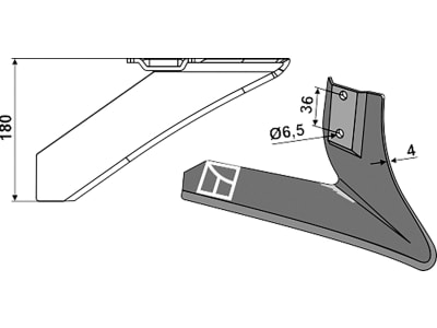 Industriehof® Winkelmesser links 180 mm, für Hackgerät Schmotzer, 1.10.1050