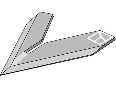 Industriehof® Hackschar, Arbeitsbreite 160 mm, zum Anschweißen für Steketee, 1.10.1100