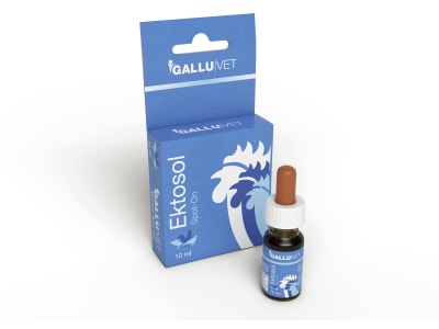 GALLUVET Ektosol Spot-On gebrauchsfertiges Pflegeprodukt zur Haut- und Gefiederpflege bei Geflügel und Tauben 10 ml Flasche