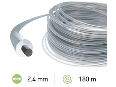 Oregon® Mähfaden "Duoline" 2,4 mm/180 m, rund, grau, mit Carbonkern, für hohes Gras und Rasenkanten , 106503E