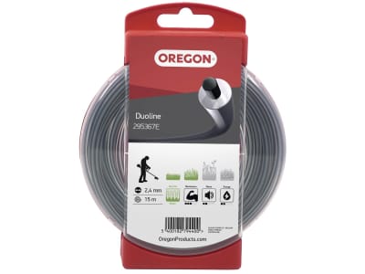 Oregon® Mähfaden "Duoline" 2,4 mm/15 m, rund, grau, mit Carbonkern, für hohes Gras und Rasenkanten , 295367E