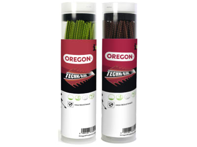 Oregon® Mähfaden "Techni-Blade™" viereckig, abgelängt, flexibler Kern, verstärkte Außenhaut, für Gestrüpp und Brombeeren, "Jet-Fit" Aluminiumköpfe Oregon® Mähfaden "Techni-Blade™" viereckig, abgelängt, flexibler Kern, verstärkte Außenhaut, für Gestrüpp und Brombeeren, "Jet-Fit" Aluminiumköpfe