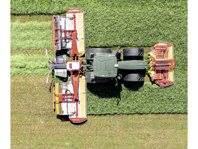 Pöttinger Scheibenmähwerk "NovaCat V 10000" 8,80 – 10,02 m, Dreipunktanbau Heck, Mähkombination, Mittenaufhängung