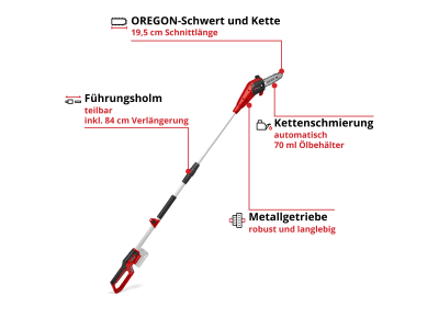 EINHELL Power X-Change Akku-Hochentaster GC-LC 18/20 Li T-Solo  