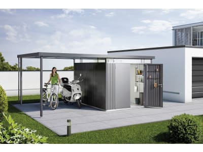 Biohort Seitendach HighLine H2  282 x 195 cm dunkelgrau; metallic  für HighLine