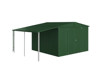 Biohort Seitendach 4.5 m²  150 x 300 cm dunkelgrün  für Gerätehaus