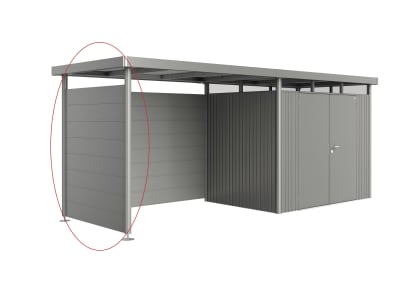 Biohort Seitenwand für Seitendach   157 x 2,5 cm quarz-grau; metallic  