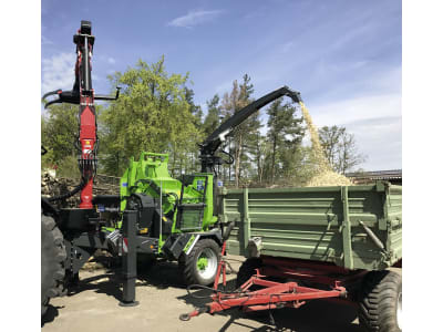 Heizohack® Häcksler "HM 8-400 K" kranbeschickt, mit Fahrwerk, Zugdeichsel Heizohack® Häcksler "HM 8-400 K" kranbeschickt, mit Fahrwerk, Zugdeichsel