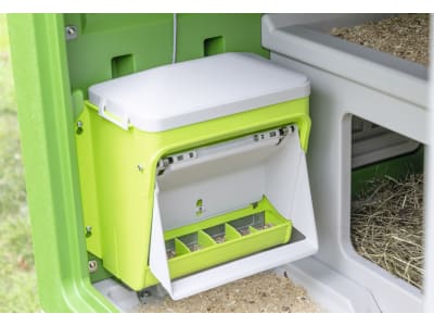 SmartCoop Futterautomat 7,5 kg Kunststoff, grün; grau mit Trittklappe, 70660
