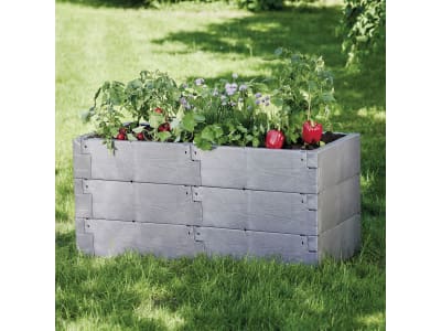 JUWEL Hochbeet Timber 3er-Set nordic wood 60 x 52 x 130 cm Kunststoff mit hochwertiger Holzoptik
