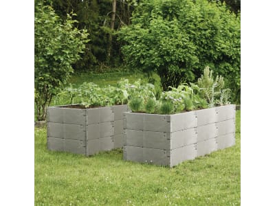 JUWEL Hochbeet Timber ERGOLINE nordic wood 125 x 40 x 185 cm Kunststoff mit hochwertiger Holzoptik