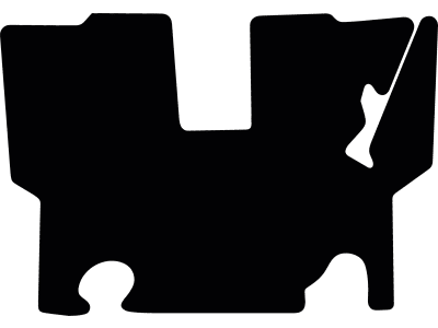 Fußmatte Velours schwarz, für Deutz-Fahr Traktor Serie D 07, Bj. 81 – 84