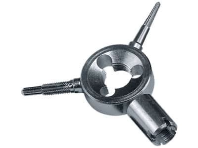 Tip Top Ventilgewindeschneider 4-teilig, für Ausdrehen von beschädigten Ventileinsätzen - Außengewinde VG8/VG12 - Innengewinde VG5 Tip Top Ventilgewindeschneider 4-teilig, für Ausdrehen von beschädigten Ventileinsätzen - Außengewinde VG8/VG12 - Innengewinde VG5