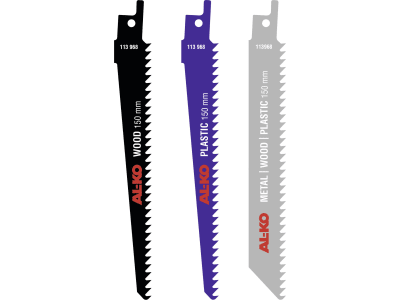 AL-KO Ersatzsägeblätterset 15 cm für Akku-Säbelsäge PS 1815, 3 St., 113968 AL-KO Ersatzsägeblätterset 15 cm für Akku-Säbelsäge PS 1815, 3 St., 113968