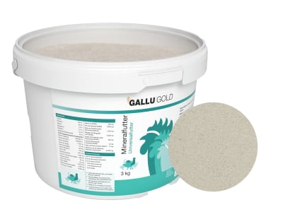 GALLUGOLD Mineralfutter für Legehennen, Geflügel und Hühner Mineralfutter Granulat 3 kg Eimer