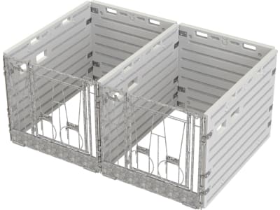 KERBL Kälberbox modular Doppelbucht freistehend, Liegefläche pro Bucht 160 x 115 cm, 14628
