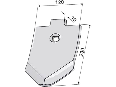 Industriehof® Scharspitze 230 x 120 x 10 mm, für Amazone/BBG "Pegasus", Lemken "Smaragd", "Topas", 101.86010 Industriehof® Scharspitze 230 x 120 x 10 mm, für Amazone/BBG "Pegasus", Lemken "Smaragd", "Topas", 101.86010