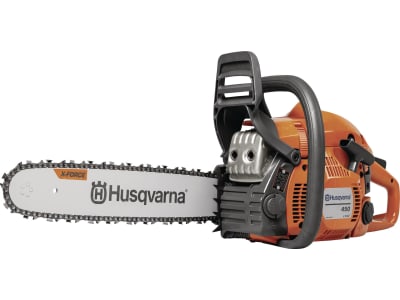 Husqvarna® Benzin-Kettensäge "450 Mark II" 2,4 kW (3,2 PS) Schienenlänge 38 cm, 9705593-35 Husqvarna® Benzin-Kettensäge "450 Mark II" 2,4 kW (3,2 PS) Schienenlänge 38 cm, 9705593-35
