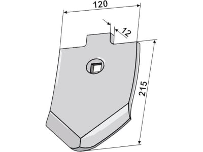 Industriehof® Scharspitze 215 x 120 x 12 mm, für Lemken Smaragd, 101.IND-489