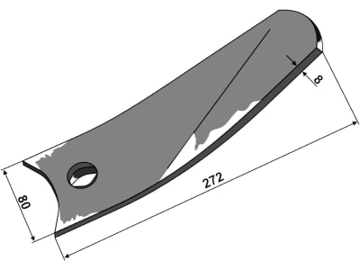 Industriehof® Leitblech links/rechts 272 x 80 x 8 mm für Pöttinger Grubber