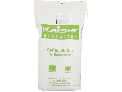 Kaiser B-L 100 D Alleinfutter für Legehennen, Demeter Betriebe geeignetes Legehennenfutter Hühnerfutter Mehl 25 kg Sack