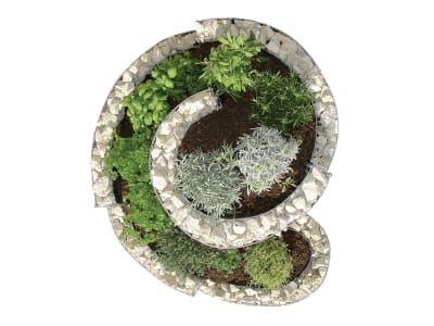 bellissa Gabionen-Kräuterspirale rund 110 x 90 x 60 cm  silver , Füllmenge 180 kg