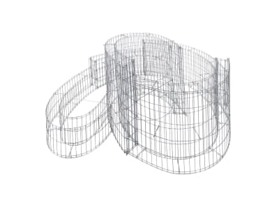 bellissa Gabionen-Kräuterspirale rund 110 x 90 x 60 cm  silver , Füllmenge 180 kg
