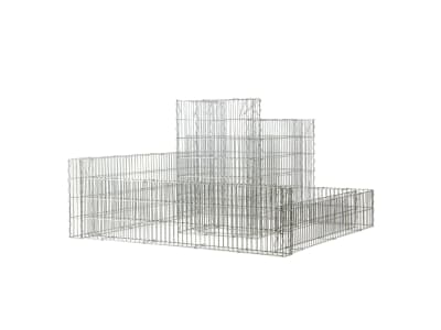 bellissa Gabionen-Kräuterspirale Cantone eckig 120 x 110 x 70 cm  silver , Füllmenge 370 l