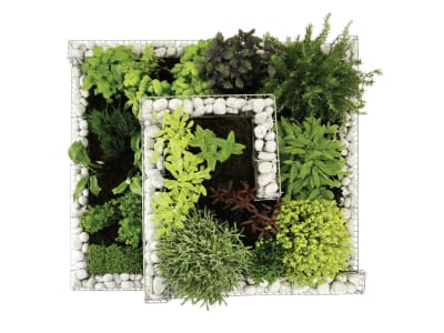 bellissa Gabionen-Kräuterspirale Cantone eckig 120 x 110 x 70 cm  silver , Füllmenge 370 l