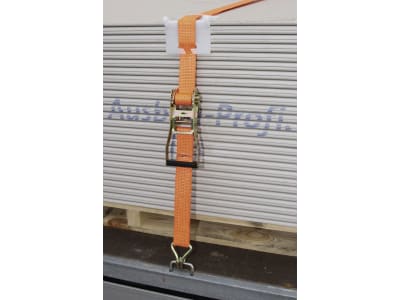 KERBL Zurrgurt 15 m x 50 mm, 2-teilig, Spitzhaken, Ratsche, orange, 37160