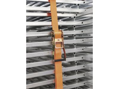 KERBL Zurrgurt 15 m x 50 mm, 2-teilig, Spitzhaken, Ratsche, orange, 37160