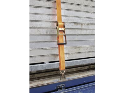 KERBL Zurrgurt 15 m x 50 mm, 2-teilig, Spitzhaken, Ratsche, orange, 37160