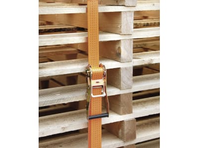 KERBL Zurrgurt 15 m x 50 mm, 2-teilig, Spitzhaken, Ratsche, orange, 37160