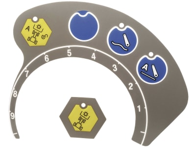 Aufklebersatz für EHR-Front-Modul für Fendt Vario Bedienkonsole COM 1, 2, 3 