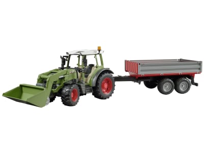 Bruder® Modell "Fendt Traktor 211 Vario" mit Frontlader und Bordwandanhänger 1:16, 02182