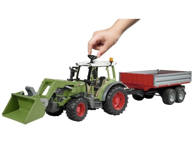 Bruder® Modell "Fendt Traktor 211 Vario" mit Frontlader und Bordwandanhänger 1:16, 02182