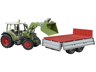 Bruder® Modell "Fendt Traktor 211 Vario" mit Frontlader und Bordwandanhänger 1:16, 02182