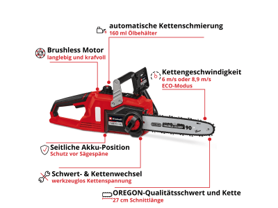 EINHELL Akku-Kettensäge GE-LC 18 Li Kit günstig & sicher Online einkaufen 